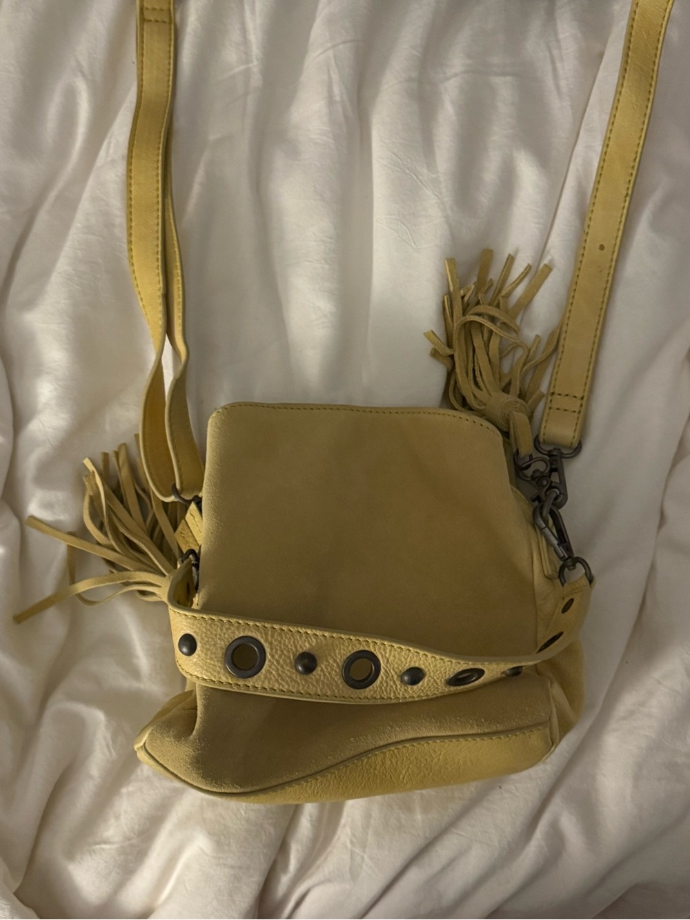Yellow Free People Sindy Crossbody Bag